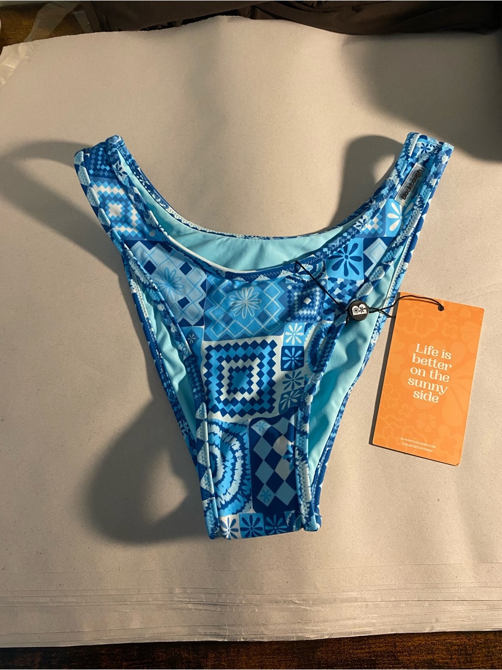 NWT Blackbough Blue Mosaic Print Bikini Bottom